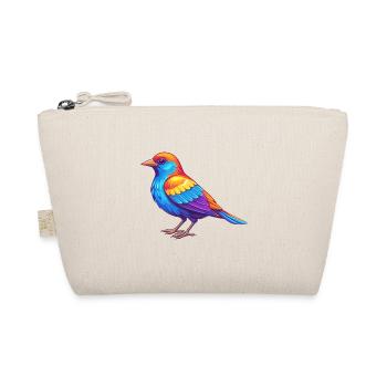 Red Winged Blackbird Colorful Kawaii Cartoon - Organic Pouch - nature - Front