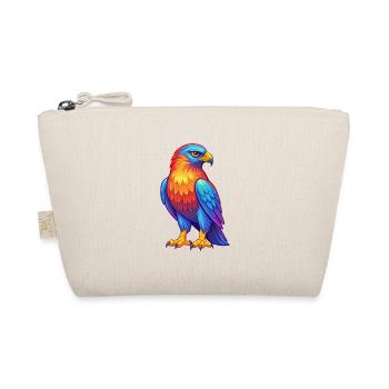 Falcon Colorful Kawaii Cartoon Character Bird - Organic Pouch - nature - Front