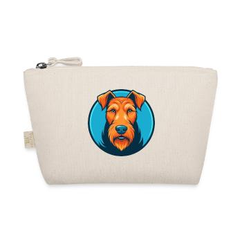 Airedale Terrier Hund Niedliches Kawaii Cartoon Haustier Logo - Bio-Täschchen - Natur - Vorne