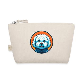 Bichon Frise Hund Niedliches Kawaii Cartoon Tier Logo - Bio-Täschchen - Natur - Vorne