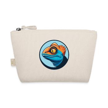 Chameleon Cute Kawaii Cartoon Animal Pet Logo - Organic Pouch - nature - Front