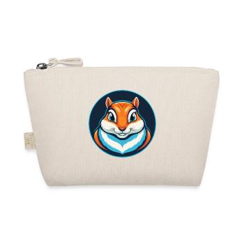 Chipmunk Cute Kawaii Cartoon Animal Pet Logo - Organic Pouch - nature - Front