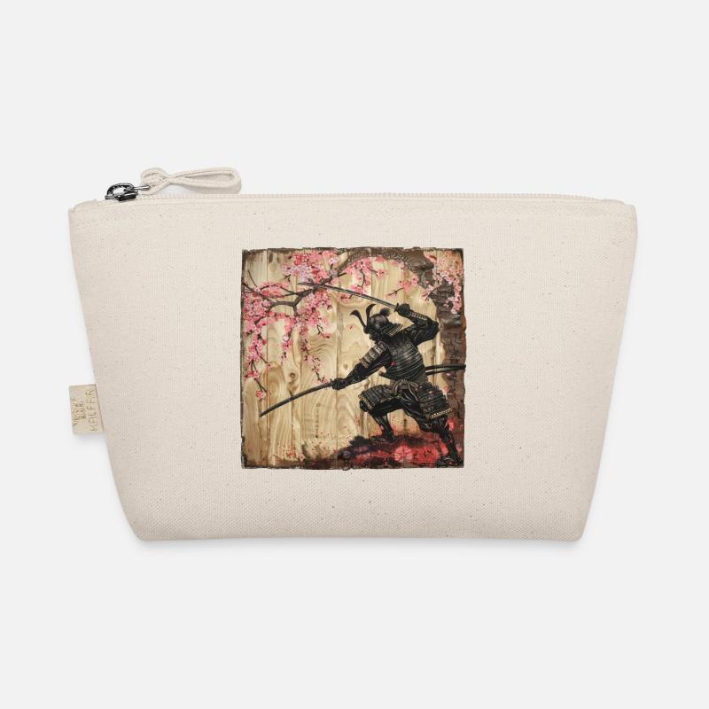 Japanese, Samurai, Cherry Blossom, Art, Ukiyo-E Organic Pouch