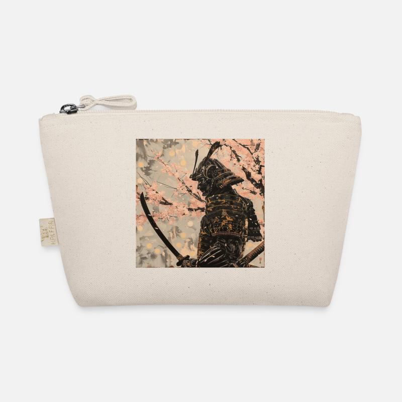 Japanese, Samurai, Cherry Blossom, Art, Ukiyo-E Organic Pouch