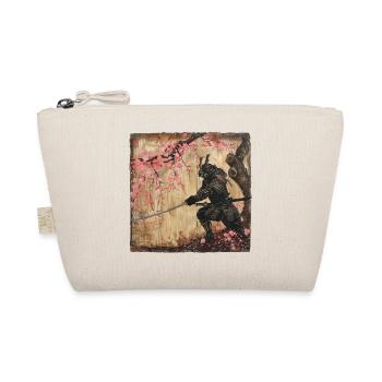 Japanese Samurai Cherry Blossom Art Ukiyo-E - Organic Pouch - nature - Front
