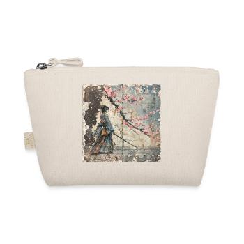 Japanese, Samurai, Cherry Blossom, Art, Ukiyo-E - Organic Pouch - nature - Front