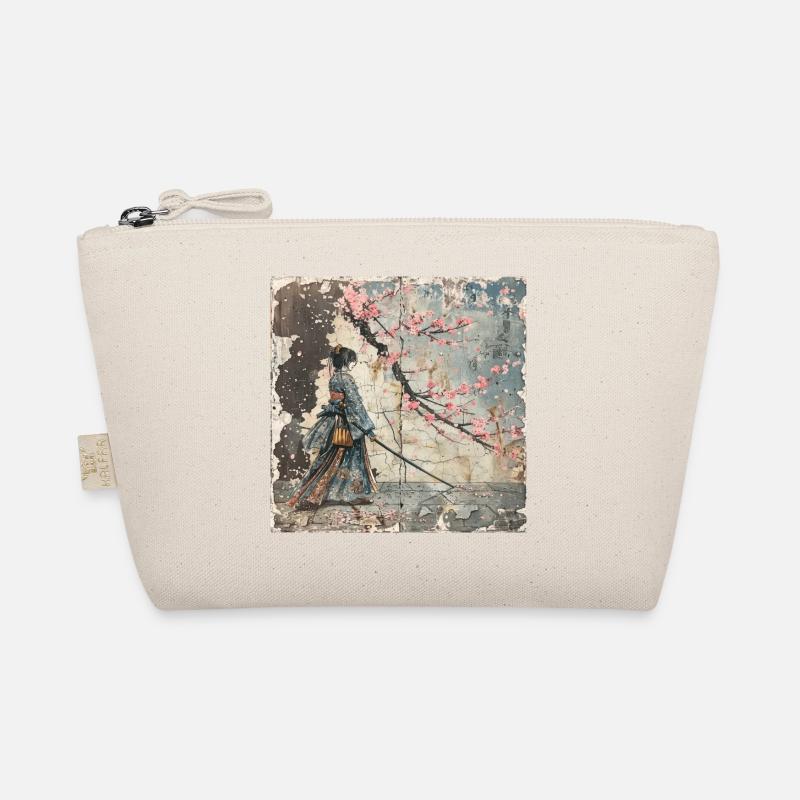 Japanisch, Samurai, Kirschblüte, Kunst, Ukiyo-E Bio-Täschchen