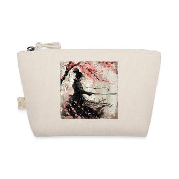 Japanese, Samurai, Cherry Blossom, Art, Ukiyo-E - Organic Pouch - nature - Front