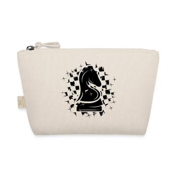 Schach knight Schachfigur Verein Illustration Logo - Bio-Täschchen - Natur - Vorne