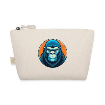Gorilla Cute Funny Kawaii Cartoon Animal Pet Logo - Organic Pouch - nature - Front
