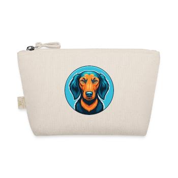 Dackel Hund Niedlich Kawaii Cartoon Tier Haustier Logo - Bio-Täschchen - Natur - Vorne
