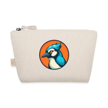 Jay Bird Cute Kawaii Cartoon Animal Pet Logo - Organic Pouch - nature - Front