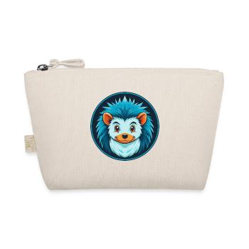 Hedgehog Cute Kawaii Cartoon Animal Pet Logo - Organic Pouch - nature - Front