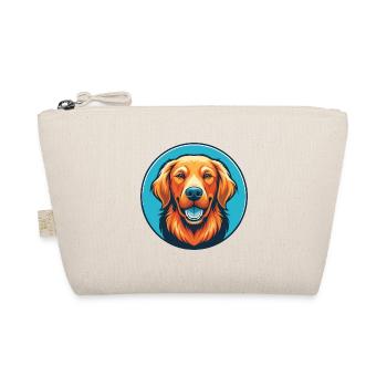 Golden Retriever Dog Cute Kawaii Cartoon Pet Logo - Organic Pouch - nature - Front