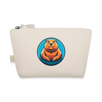 Groundhog Cute Kawaii Cartoon Animal Pet Logo - Organic Pouch - nature - Front