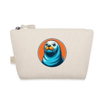 Seal Cute Kawaii Cartoon Clipart Animal Pet Logo - Organic Pouch - nature - Front