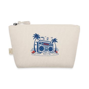 Vintage Music Boombox - Organic Pouch - nature - Front