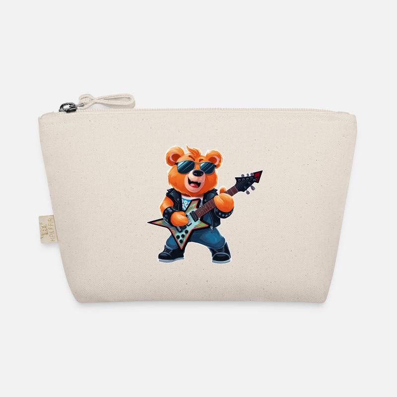 Heavy Metal Teddybär Gitarrist Bio-Täschchen