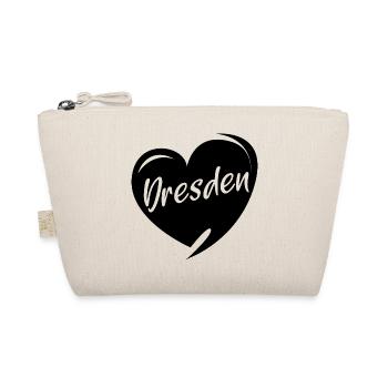Dresden Herz Frauenkirche Liebe Stadt Osten Logo - Bio-Täschchen - Natur - Vorne
