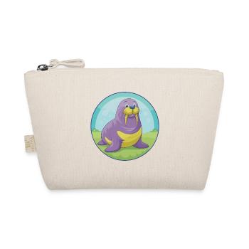 Walrus Cute Kawaii Cartoon Clipart Animal Pet - Organic Pouch - nature - Front