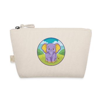 Elephant Cute Kawaii Cartoon Clipart Animal Pet - Organic Pouch - nature - Front