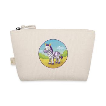 Zebra Cute Kawaii Cartoon Clipart Animal Pet - Organic Pouch - nature - Front