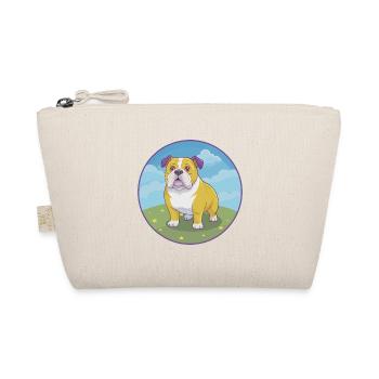 Bulldogge Niedlich Kawaii Cartoon Clipart Tier Haustier - Bio-Täschchen - Natur - Vorne
