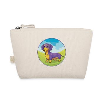 Dackel Hund Niedlich Kawaii Cartoon Clipart Tier - Bio-Täschchen - Natur - Vorne