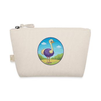 Ostrich Cute Kawaii Cartoon Clipart Animal Pet - Organic Pouch - nature - Front