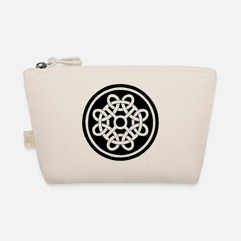 Celtic flower and black talisman Organic Pouch