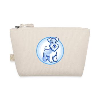 Airedale Terrier Hund Blau Kawaii Zeichentrickfigur - Bio-Täschchen - Natur - Vorne