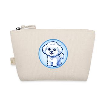 Bichon frisé chien bleu kawaii dessin animé personnage animal de compagnie - Trousse biologique - nature - Devant