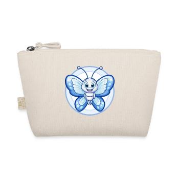 papillon bleu kawaii dessin animé personnage clipart - Trousse biologique - nature - Devant