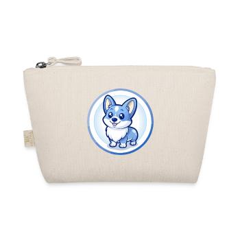 Corgi Dog Blue Kawaii Cartoon Character Clipart - Organic Pouch - nature - Front