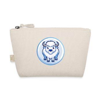 Bison Blue Kawaii Cartoon Character Clipart Pet - Organic Pouch - nature - Front
