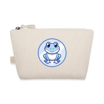 Frosch Blau Kawaii Cartoon Figur Clipart Haustier - Bio-Täschchen - Natur - Vorne