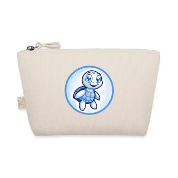 Turtle Blue Kawaii Cartoon Character Clipart Pet - Organic Pouch - nature - Front
