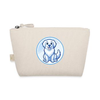 Golden Retriever Hund Blau Kawaii Zeichentrickfigur - Bio-Täschchen - Natur - Vorne