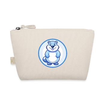 Groundhog Blue Kawaii Cartoon Character Clipart - Organic Pouch - nature - Front