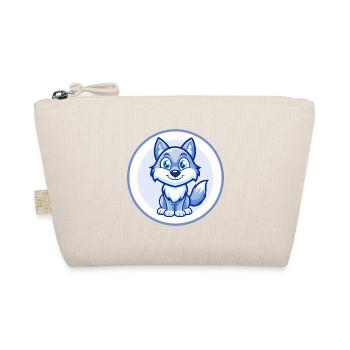 Wolf Blue Kawaii Cartoon Character Clipart Pet - Organic Pouch - nature - Front