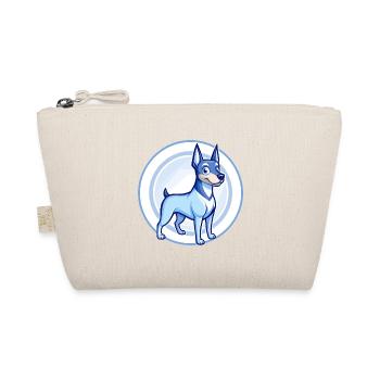 German Pinscher Dog Blue Kawaii Cartoon Character - Organic Pouch - nature - Front