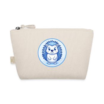Hedgehog Blue Kawaii Cartoon Character Clipart Pet - Organic Pouch - nature - Front