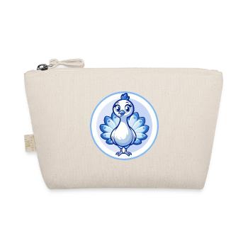 Peacock Blue Kawaii Cartoon Character Clipart Pet - Organic Pouch - nature - Front