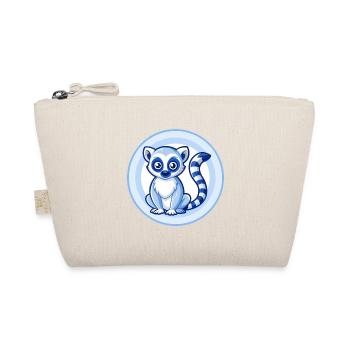Lemur Blue Kawaii Cartoon Character Clipart Pet - Organic Pouch - nature - Front