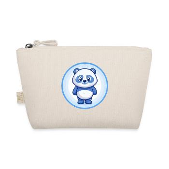 Panda Blau Kawaii Cartoon Figur Clipart Haustier - Bio-Täschchen - Natur - Vorne