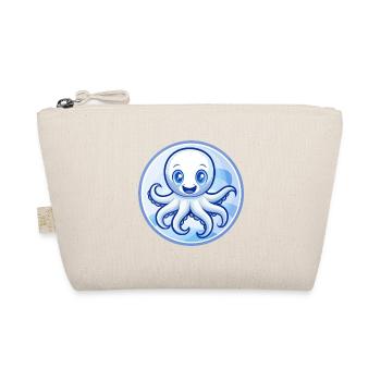 Octopus Blue Kawaii Cartoon Character Clipart Pet - Organic Pouch - nature - Front