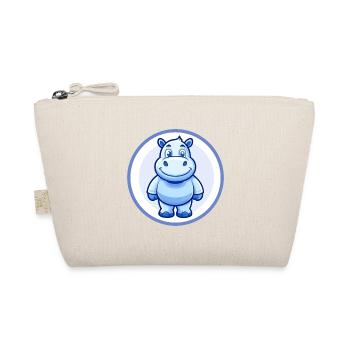 Hippo Blue Kawaii Cartoon Character Clipart Pet - Organic Pouch - nature - Front