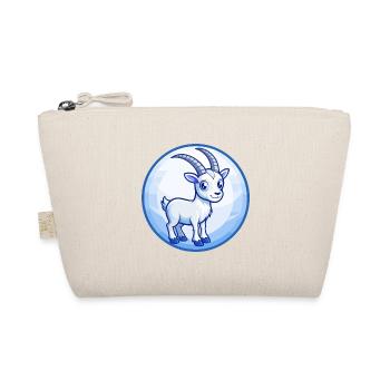 Steinbock Blau Kawaii Cartoon Figur Clipart Haustier - Bio-Täschchen - Natur - Vorne