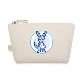 Kangaroo Blue Kawaii Cartoon Character Clipart Pet - Organic Pouch - nature - Front