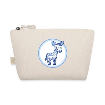 Okapi Blue Kawaii Cartoon Character Clipart Pet - Organic Pouch - nature - Front